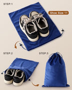 2 Pcs Shoe Bags for Travel (Palace Blue / 17.3"x12.6")