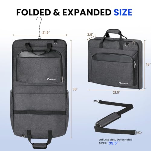 Carry On Garment Bag for Travel (Jet Black)