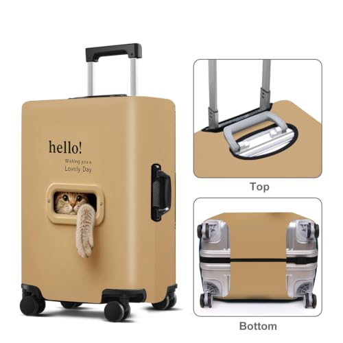 Luggage Cover Washable Suitcase Protector Anti (Hello Hook / M(fits 24-26Inch suitcase))