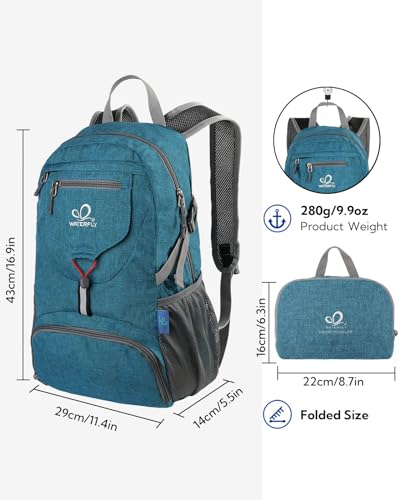 Small Lightweight Packable Backpack (A-teal Blue)