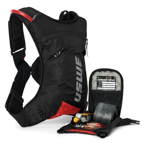 MTB Hydro Hydration Pack with Hydration Bladder (3L, Black/Red)