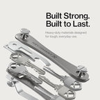KeySmart Rugged Keychain Multitool Key Holder (Titanium / 2 Pack)