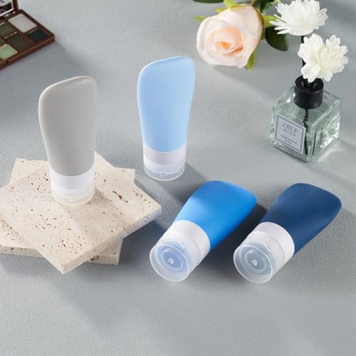 Travel Bottles for Toiletries (Blue 2oz / 2 Ounce)