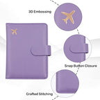 Rfid Passport Holder for Travel women (Purple)