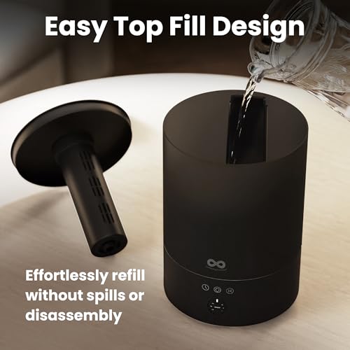 2.5L Ultrasonic Humidifier for Bedroom (Black)