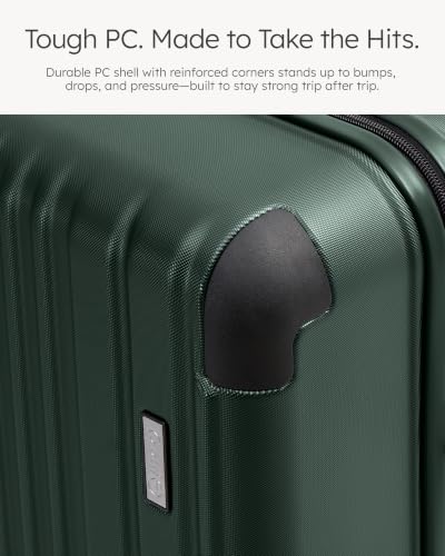 Luggage Lightweight and Durable Hardshell (Dark Green2.0 / S(20in))
