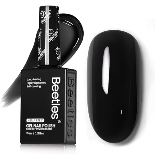Beetles Black Gel Polish (G - Creme Black | Hema-Free Silent Charm)