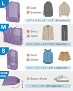 Compression Packing Cubes for Travel (Light Beige / 6 Set)