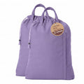 LFH Home Cotton Rich Large Premium Canvas Laundry Bag (20"x30" (Pack of 2) / Lavender)