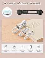 8 Pack Magnetic Twist Ties (S-size / 4black + 2white + 2grey)