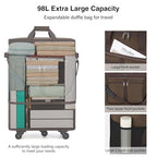 Expandable Luggage Bags for Travel Collapsible Suitcase with Wheels (Coffee)