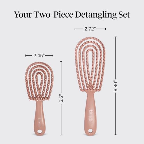Flexi Flow Duo Detangler Brush (Terracotta / 2 Pcs)