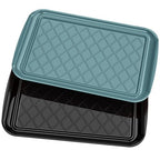 Grilling Prep & Serve Trays for Party Set of 2 (Black & Green)
