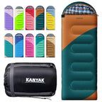 Outdoor Rectangular Sleeping Bag (Green & Orange)