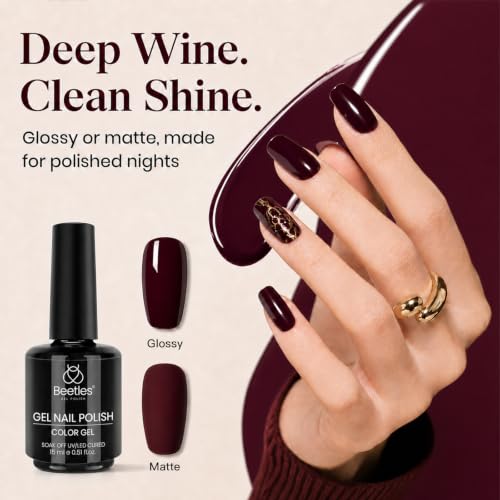Beetles Red Gel Polish (C - Creme Red | Merlot Wine)