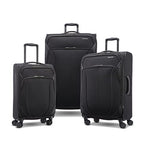 4 KIX 2.0 Softside Expandable Luggage with Spinners (3-Piece Set (Carry on/Medium/Large) / Black)