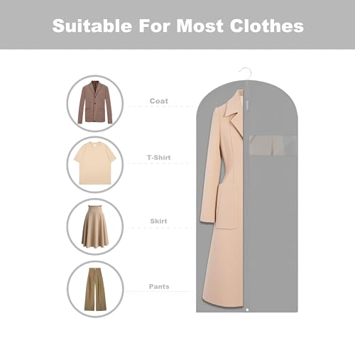 Garment Bags for Hanging Clothes (Grey / 45''- 1 Pack)