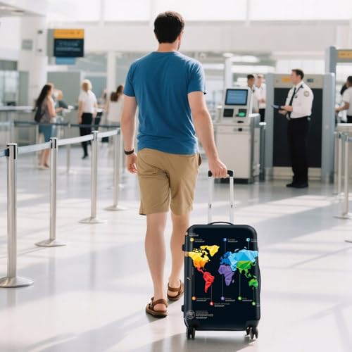 Travel Luggage Cover Suitcase Cover Protector Skins 18 (map / XL (for 29--32 inch luggage))