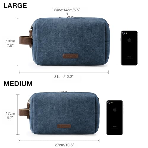 Toiletry Bag for Men (Navy Blue / Large)