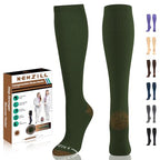 Copper Compression Dress Socks for Women & Men (XX-Large / Dark Green)