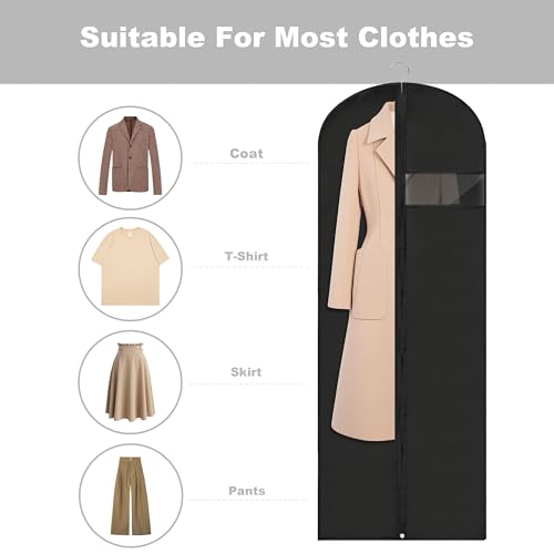 Dress Bags for Gowns Long (Black / 65''- 2 Pack)