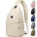 Crossbody Bags for Women Men Trendy Sling Bag Backpack Chest Bag (Large / Light Grey)