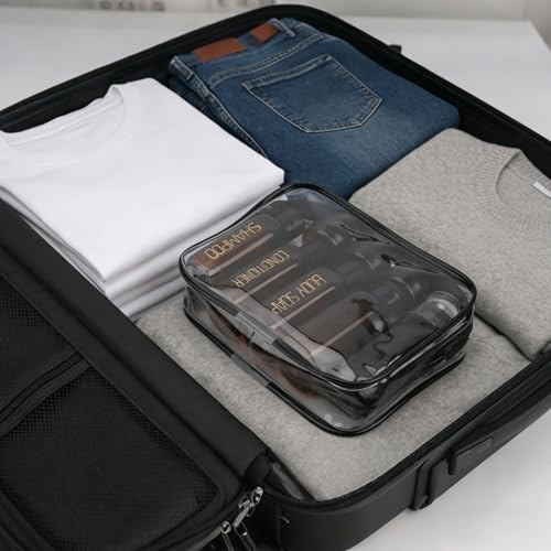Travel Bottles for Toiletries 9PCS 3.4oz Plastic Squeeze Bottles (E-Brown)