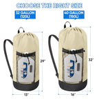 120L Laundry Bag Backpack (120L / Beige)