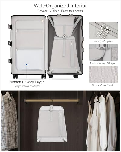 30 Inch Zipperless Large Checked Suitcase (Jet Black / 30 Inch)
