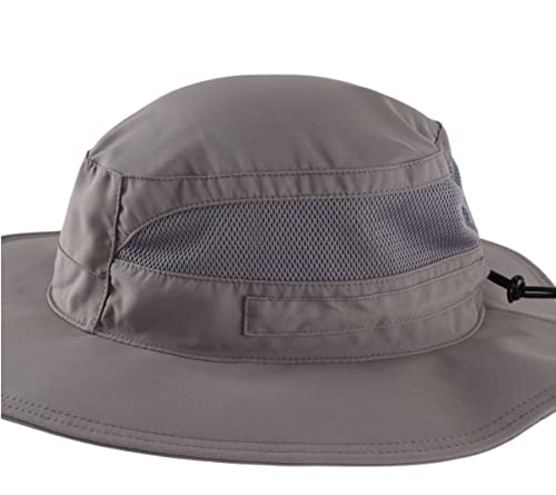 Women's Sun Hat UPF 50+ Wide Brim Bucket Hat Breathable UV Protection Fishing Hat (Large / Dark Grey)