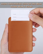 Leather Luggage Tags for Suitcases (Brown)