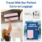 Carry On Luggage Sets 3 Piece 20 Inch Suitcase Set with Duffel Bag (Pink / 3Pcs Set(DB/TB/20))