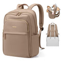 Hiking Travel Backpack for Women Casual Business Weekender Multilayer Laptop Bag (A-champagne Brown / 16 Inch)
