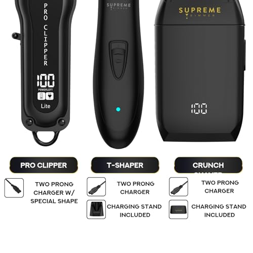 3-in-1 Pro Clipper Lite, T-Shaper & Crunch Shaver Kit (Black Bundle)