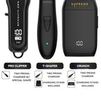 3-in-1 Pro Clipper Lite, T-Shaper & Crunch Shaver Kit (Black Bundle)