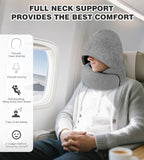 Hat style travel neck pillow (Light Grey)