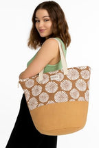 Women's Beach Tote Bag (One Size / Waikiki Life - Portabella Tile)