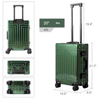All Aluminum Carry On Luggage (green / 20 inch)