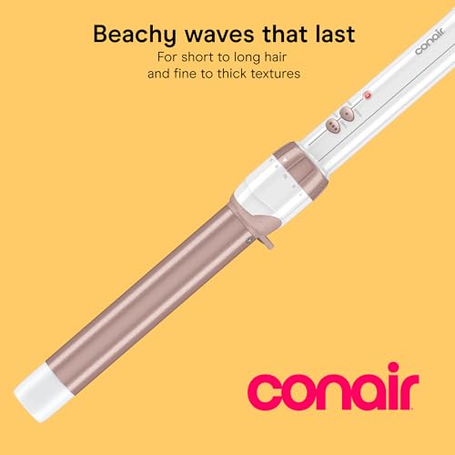 Curling Iron Double (White/Rose Gold / 1 Inch Wand (Pack of 1))