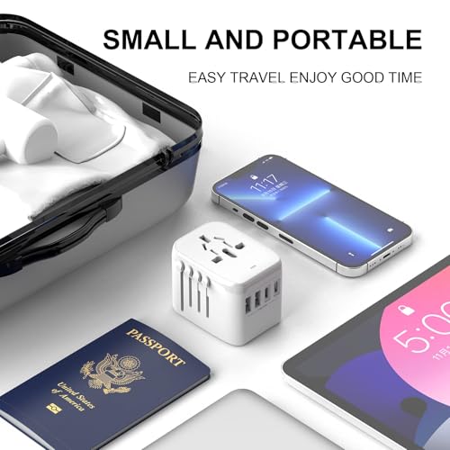 Universal International Power Travel Plug Adapter (White)