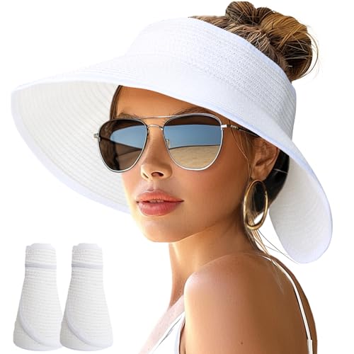 Sun Hat for Women Roll (One Size / White+white)