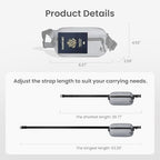 1.5L Sling Bag with RFID Blocking Crossbody Chest Pack for Men Women (Light Gray / 1.5L)
