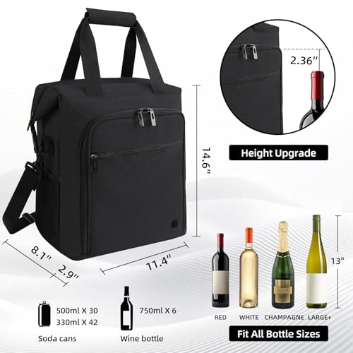 6 Bollte Wine Bag (6 Bottle / Deep Black)
