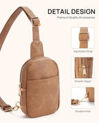 Crossbody Bags for Women Leather Cross Body Sling Bag for Woman Travel Camel Brown (1-camel Brown)