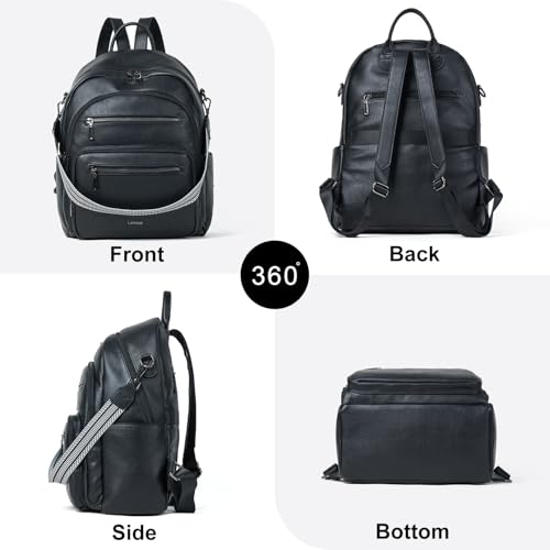 Backpack Purse for Women Laptop Backpack (Style1-black)