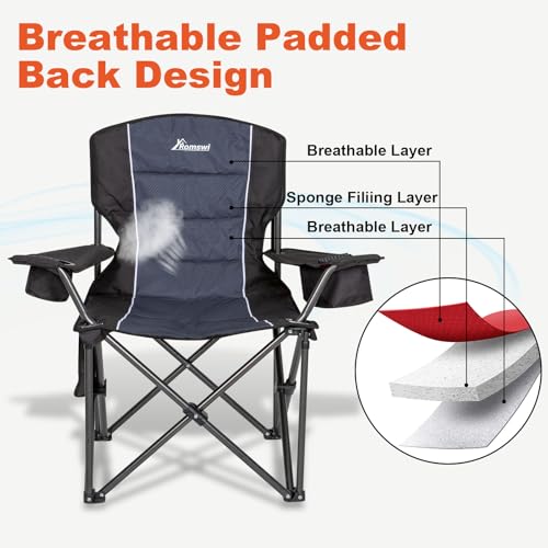 Oversized Camping Chairs (Black / XL Large)