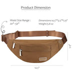 Small Crossbody Bags for Women Brown Fanny Pack for Traveling Casual (Brown / Large)