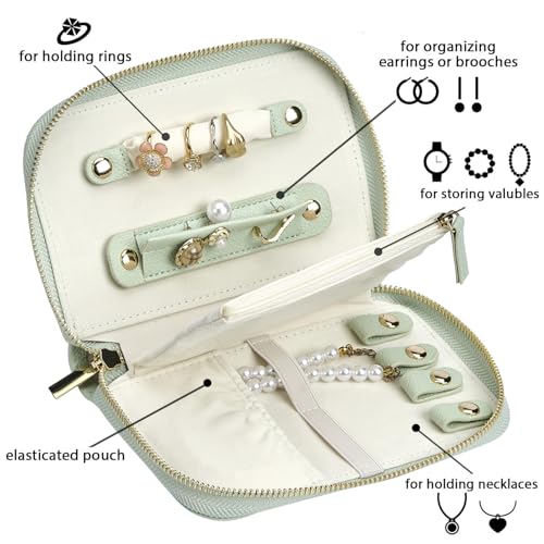 Travel Jewelry Organizer Case (New Medium Green)