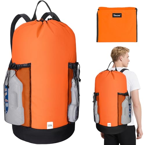 120L Laundry Bag Backpack (120L / Orange)