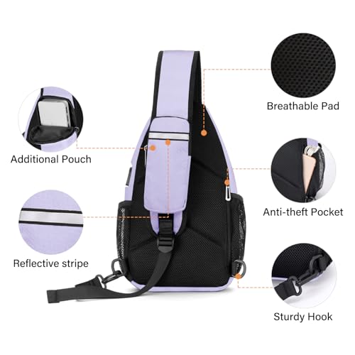 Sling Backpack Bag (Purple)